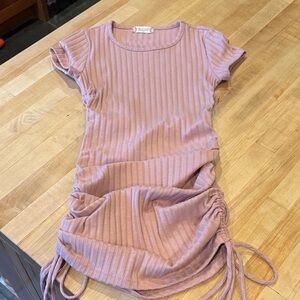 Altar'd State Pink Ribbed Dress